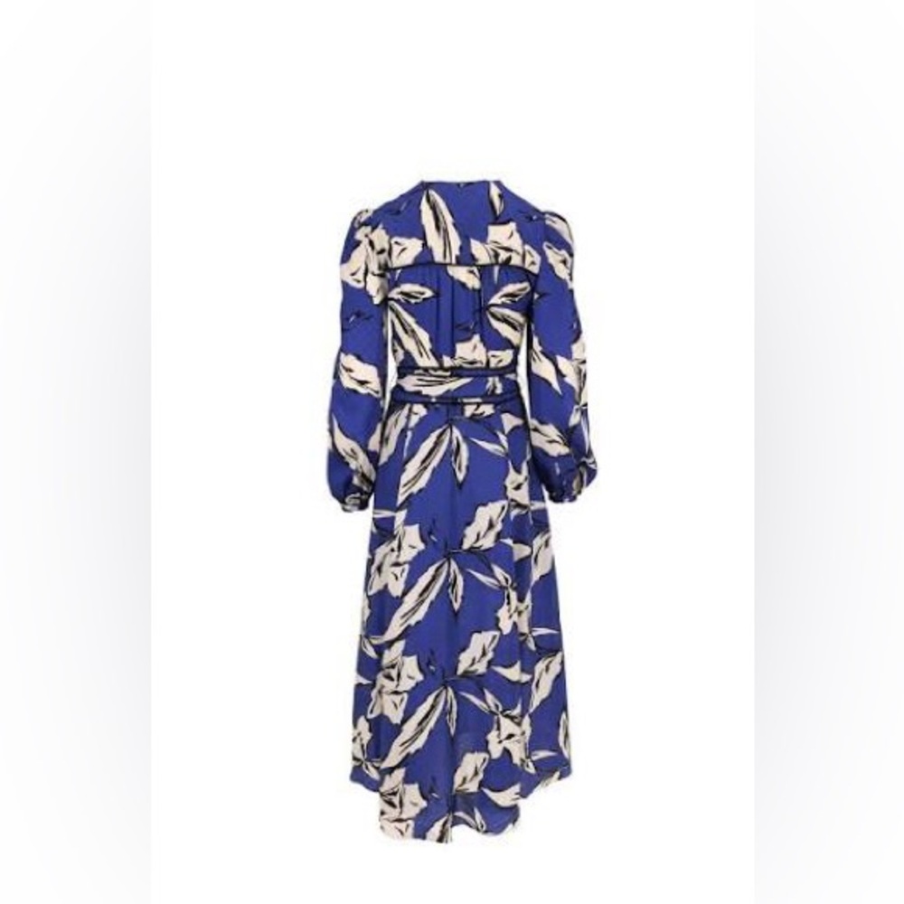 Veronica Beard Mclean Floral Silk Long Sleeve Maxi Dress with Slit Size 2 ๐๐ค๐ค - Picture 7 of 16